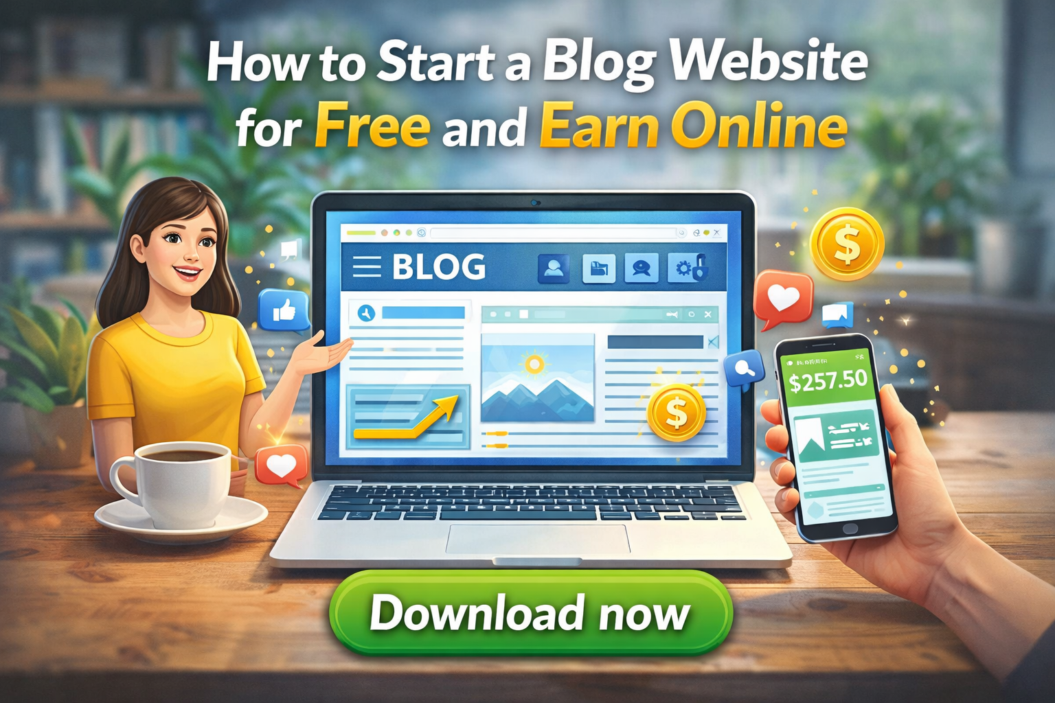 How to Start a Blog Website for Free and Earn Online – Complete Beginner Guide