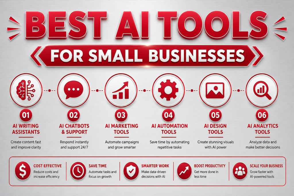 Best AI Tools for Small Businesses: 15 Powerful Solutions to Save Time and Grow Faster