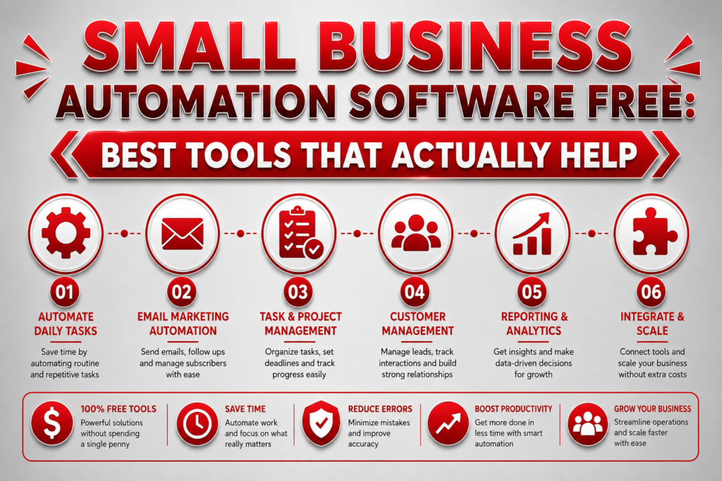 this one good but make another one on this keyword " Small Business Automation Software Free: Best Tools That Actually Help" but their colour make lavender and make their background silver and do not show laptap in picture like this picture and donot use more things in pic donot showe more colour in pic
