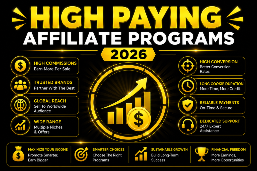 High Paying Affiliate Programs 2026: The Best Options for Bigger Commissions